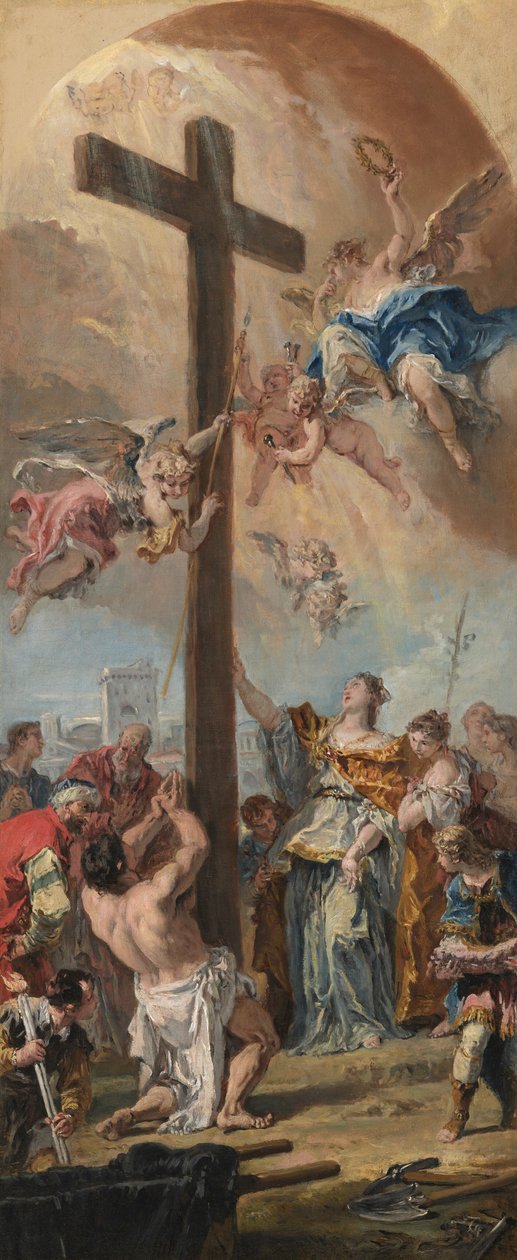 Ophøjelsen af det sande kors af Sebastiano Ricci