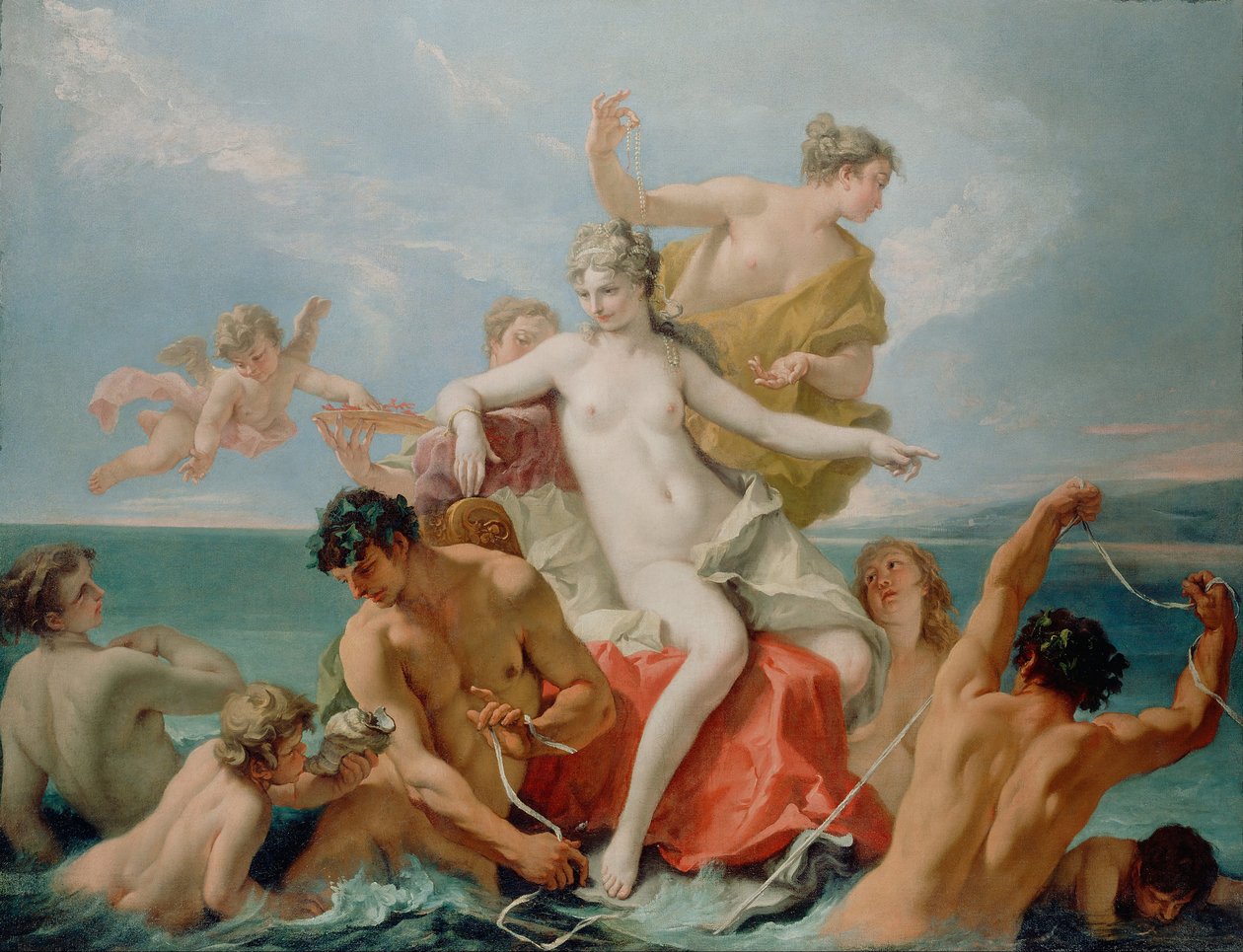 Marine Venus triumf, ca. 1713 af Sebastiano Ricci