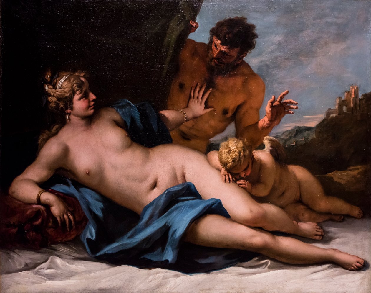 Venus overrasket af en satyr, ca. 1720/25 (Olie på lærred) af Sebastiano Ricci