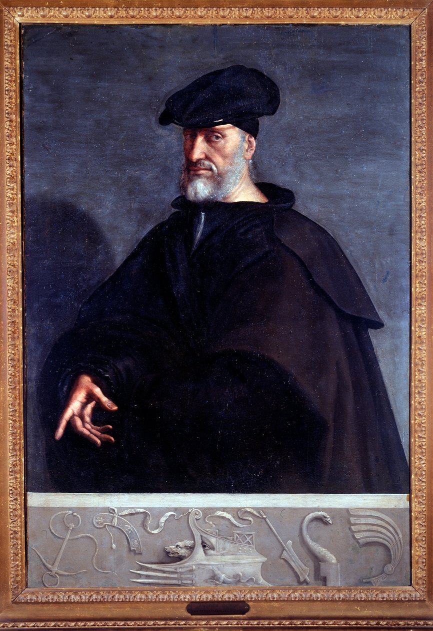 Portræt af Andrea Doria, italiensk condottiere (olie på lærred af Sebastiano del (c.1485 1547) Piombo
