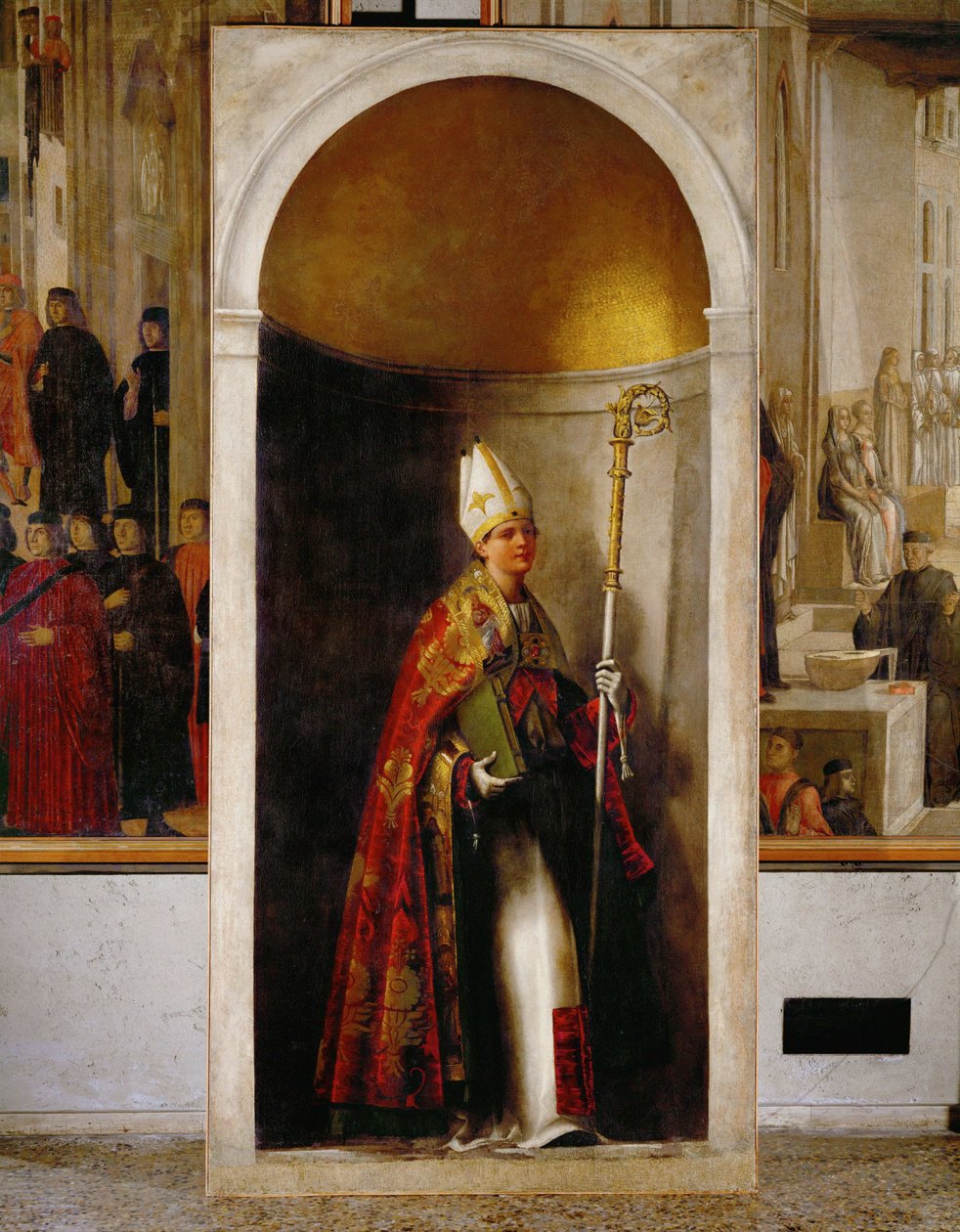 Saint Louis de Toulouse ... (olie på lærred) af Sebastiano del (c.1485-1547) Piombo
