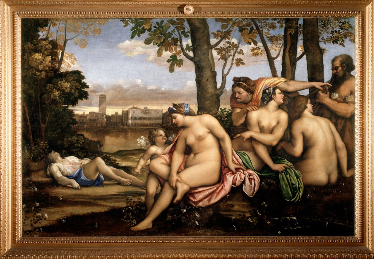 The Death of Adonis - olie på lærred af Sebastiano del (c.1485 1547) Piombo
