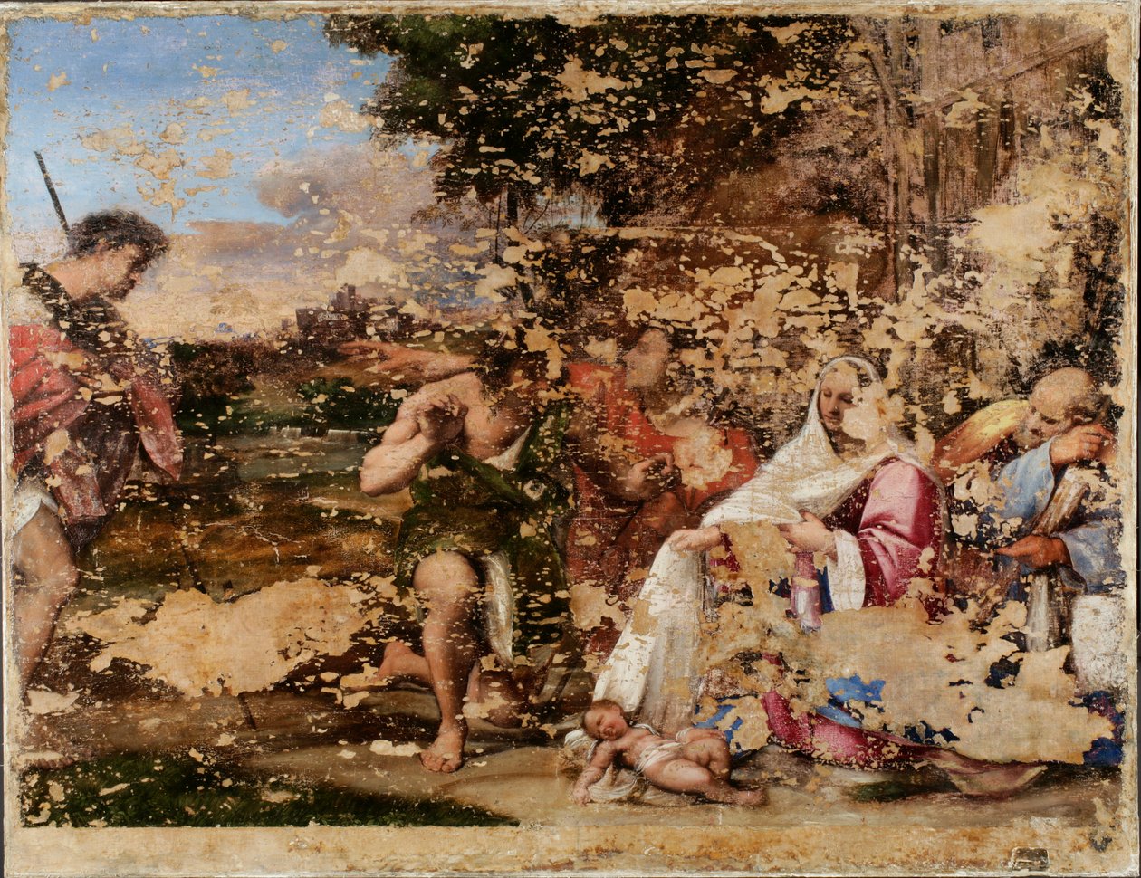 Tilbedelse af hyrderne (efter rengøring, før restaurering) 1510 af Sebastiano del Piombo