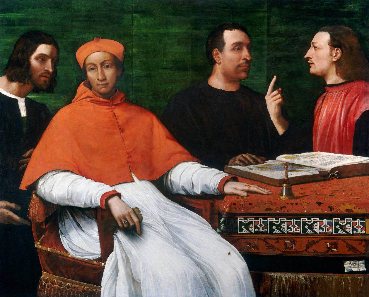 Kardinal Bandinello Sauli, hans sekretær og to geografer af Sebastiano del Piombo