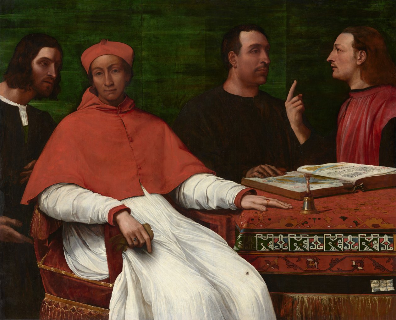 Kardinal Bandinello Sauli, hans sekretær og to geografer af Sebastiano del Piombo