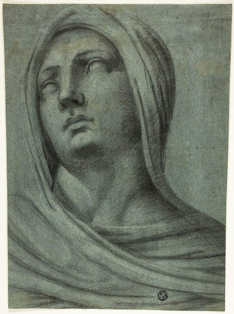 Hoved og skuldre af sløret kvinde af Sebastiano del Piombo