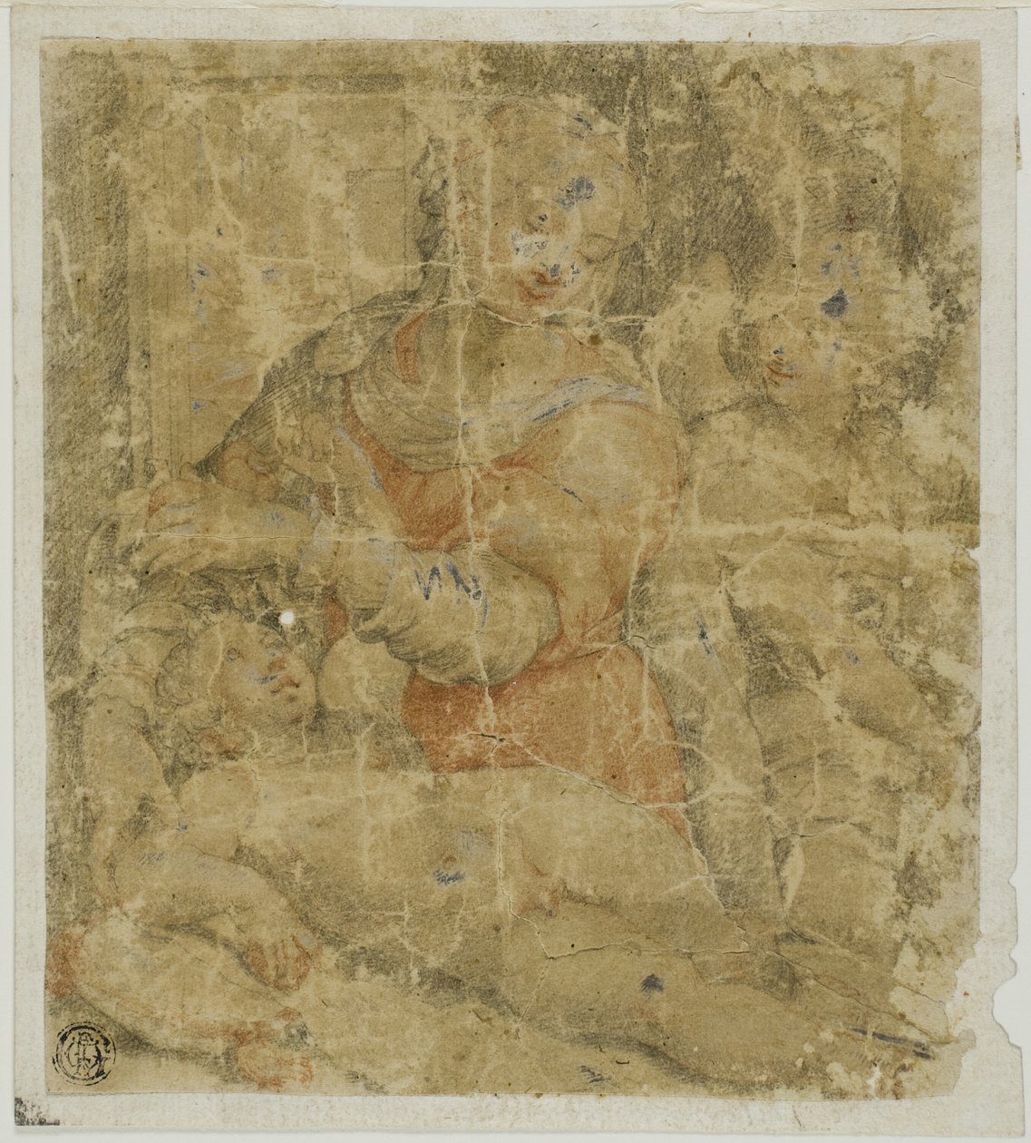 Jomfru og barn med engel af Sebastiano del Piombo