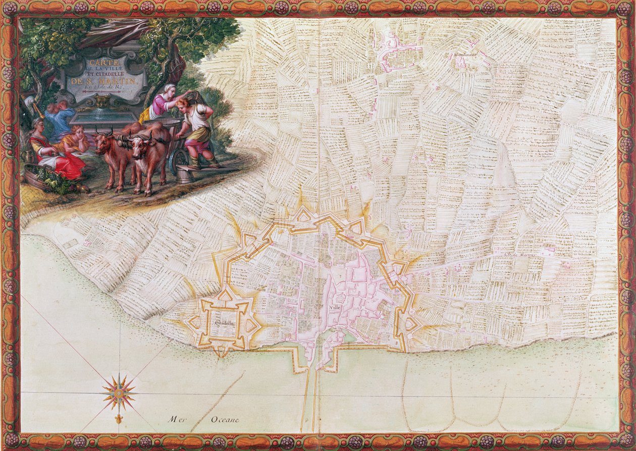 Frk. 988, Tome 3, fol. 39 Kort over byen og citadellet Saint-Martin, Ile de Ré, fra 