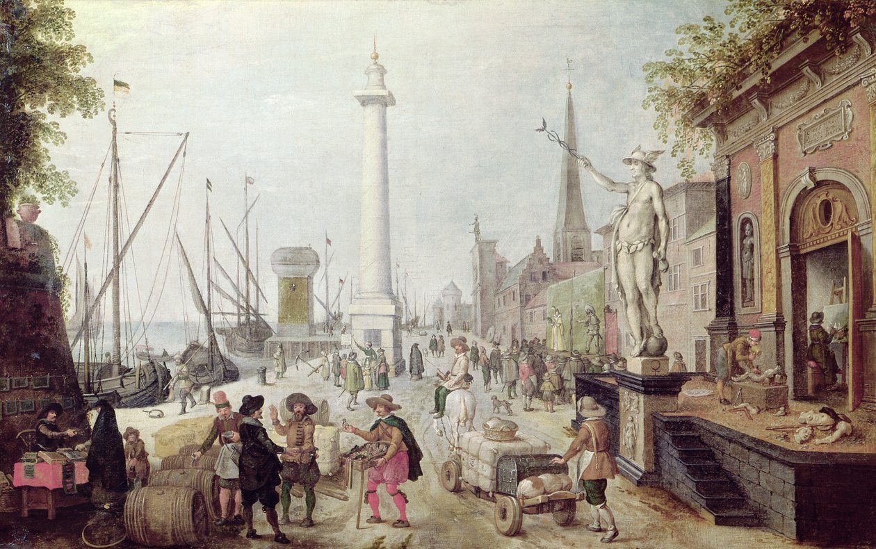 Den gamle havn i Antwerpen af Sebastian Vrancx