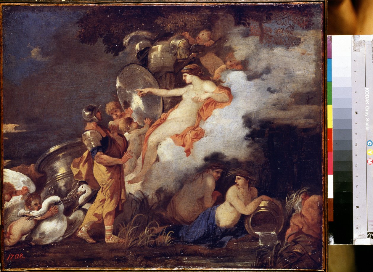 "Venus og Æneas" (Venus og Æneas) Venus viser sig for sin søn Æneas for at hjælpe ham på hans rejse. Maleri af Sebastien Bourdon (1616-1671) 1650-1660 Dim. 45,5x54,5 cm Eremitagemuseet, Sankt Petersborg af Sébastien Bourdon