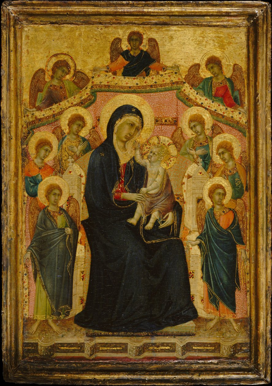 Madonna og barn med ni engle, ca. 1315. af Segna di Buonaventura