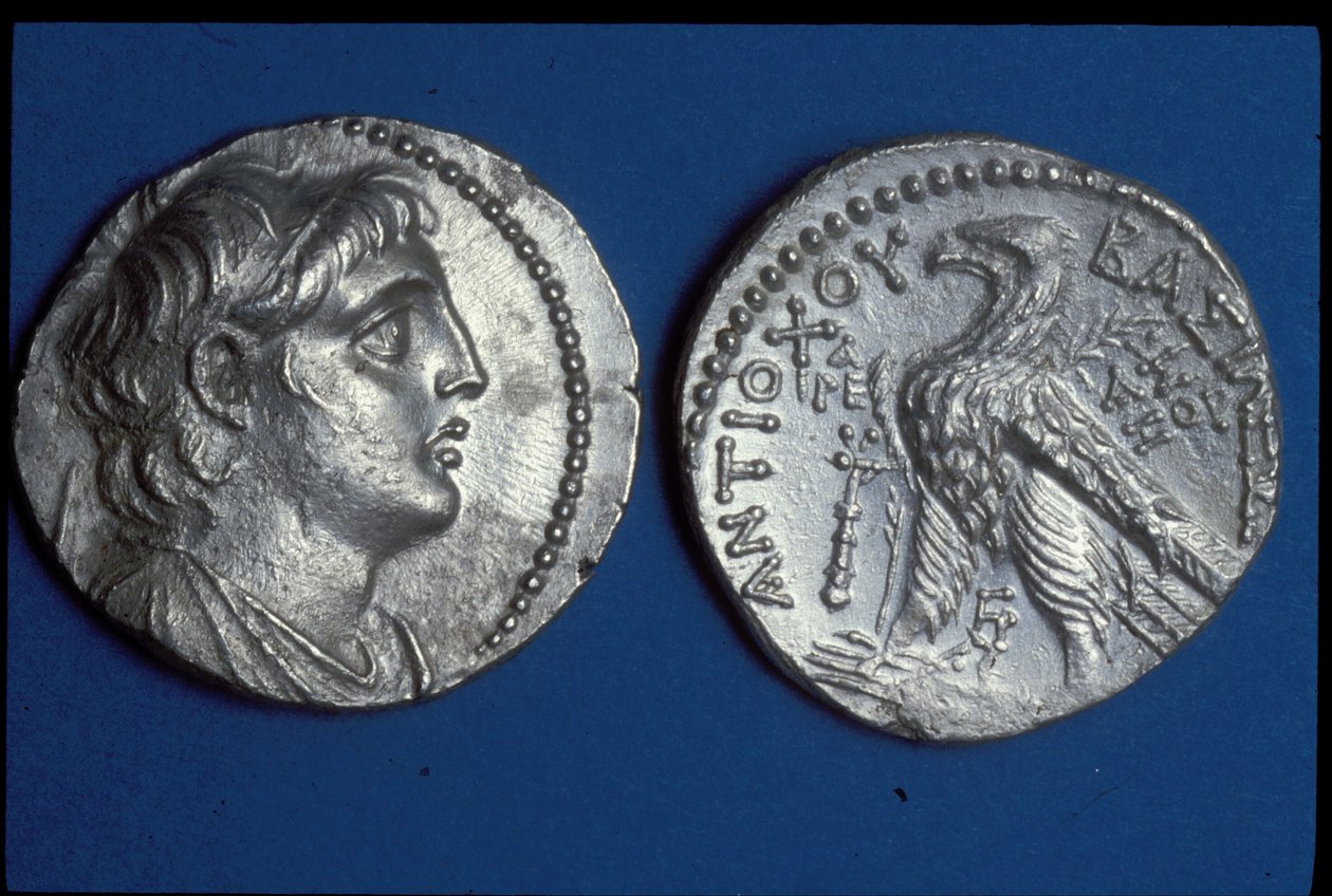 Mønter af Antiochus VII Sidetes, ca.135-136 f.Kr. (metal) af Seleucid