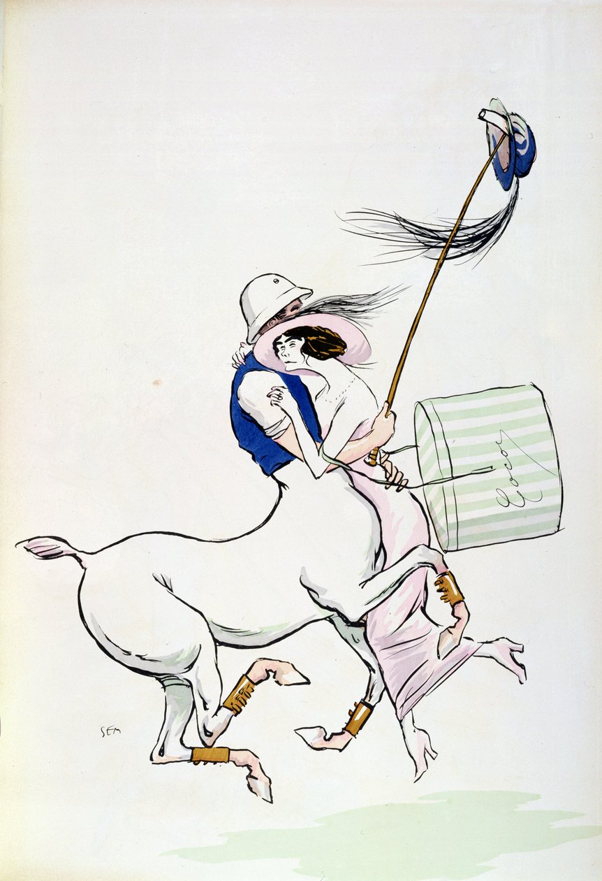 Tangoville sur Mer, karikatur af Coco Chanel (1883-1971) dansende med Arthur 