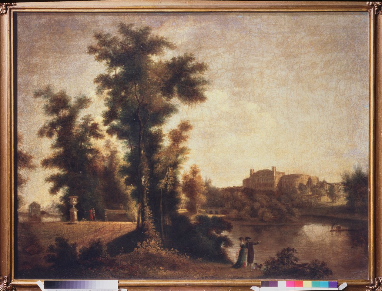 Landskab nær Sankt Petersborg. Maleri af Semyon Fyodorovich Shchedrin (Semion Shchedrin) (1745-1804), olie på lærred af Semen Fedorovich Shchedrin