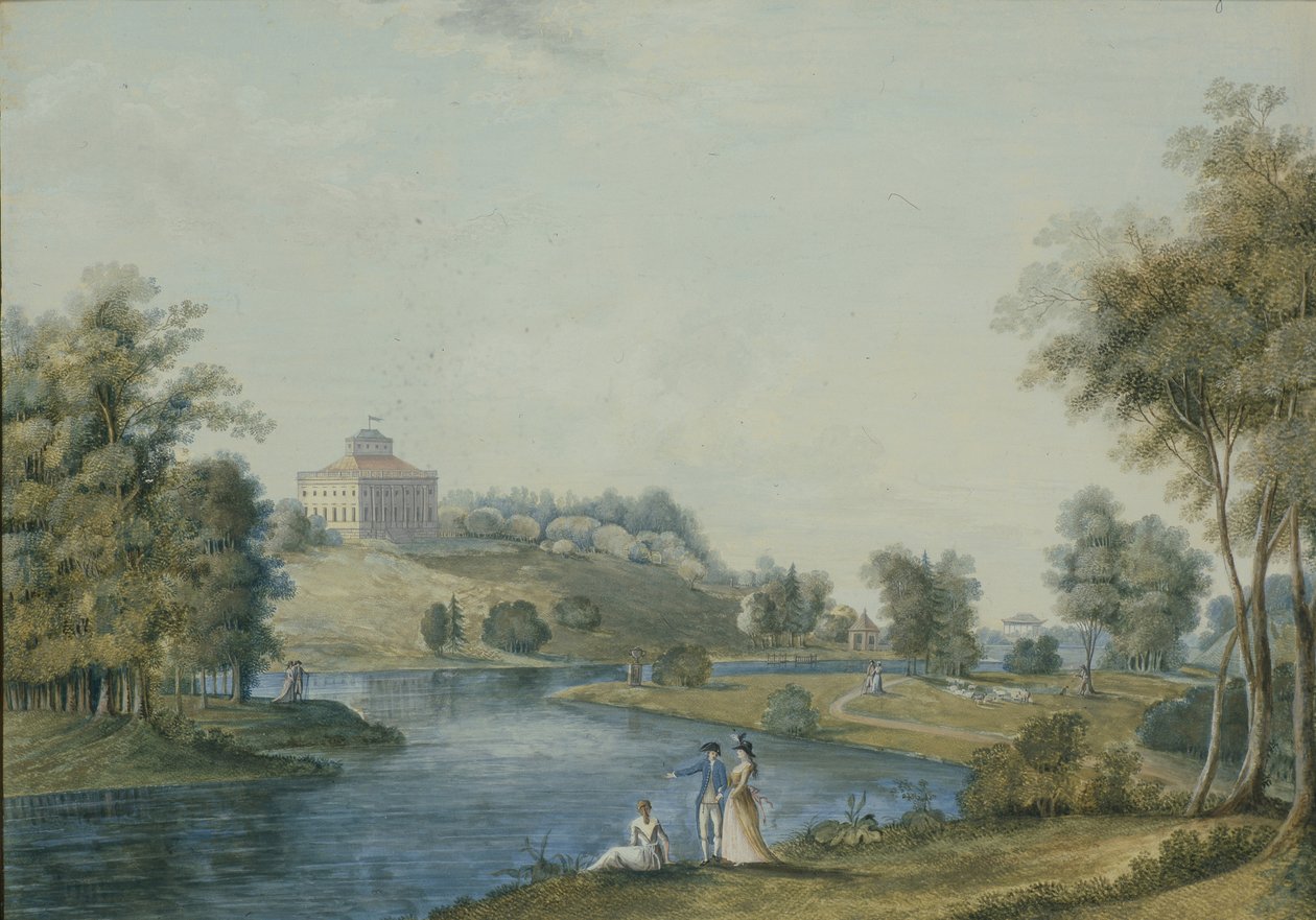 Udsigt over landejendommen Sivoritsy, før 1792 af Semyon Fyodorovich Shchedrin