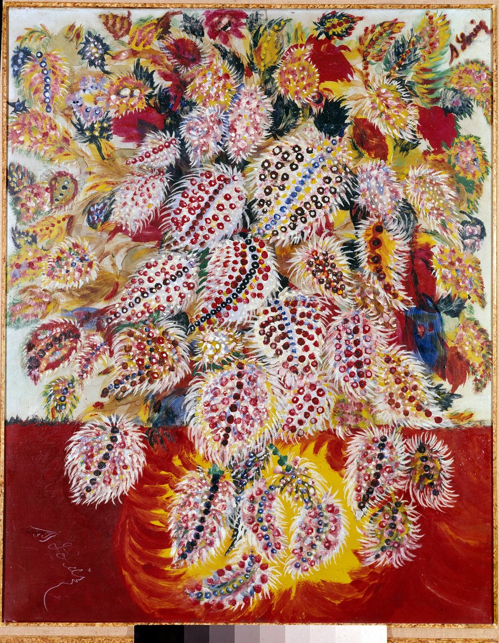 Leaves Slide-maleri af Louis Seraphine de Senlis (1864-1942) Privatsamling fra det 20. århundrede af Seraphine Louis