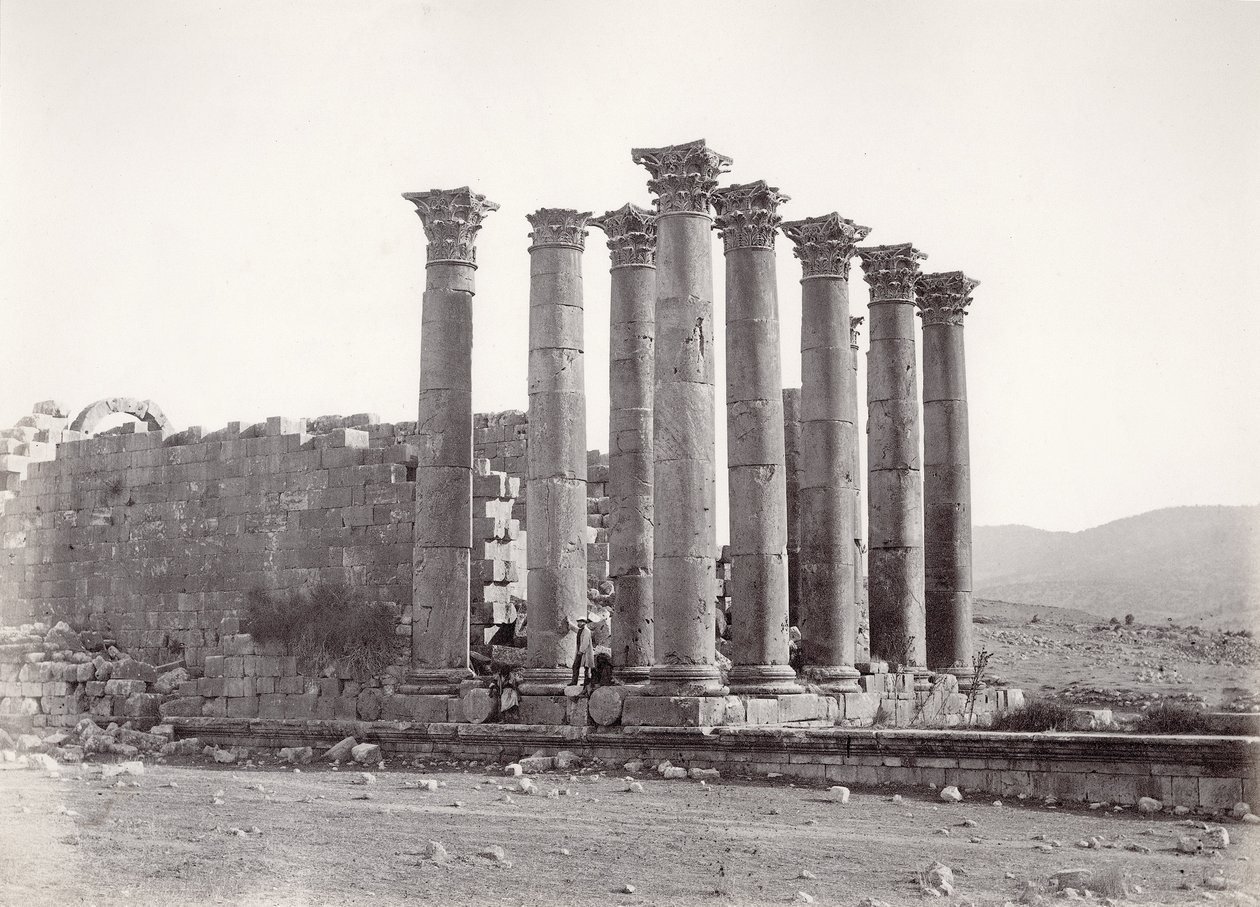 Artemis-templet fra det sydøstlige, Jerash, 1867 af Sergeant Henry Phillips