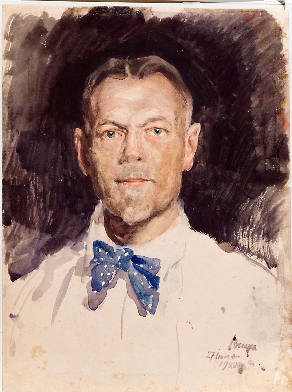 Selvportræt - Værk af Sergei Arsenyevich Vinogradov (1869-1938) af Sergei Arsenevich Vinogradov