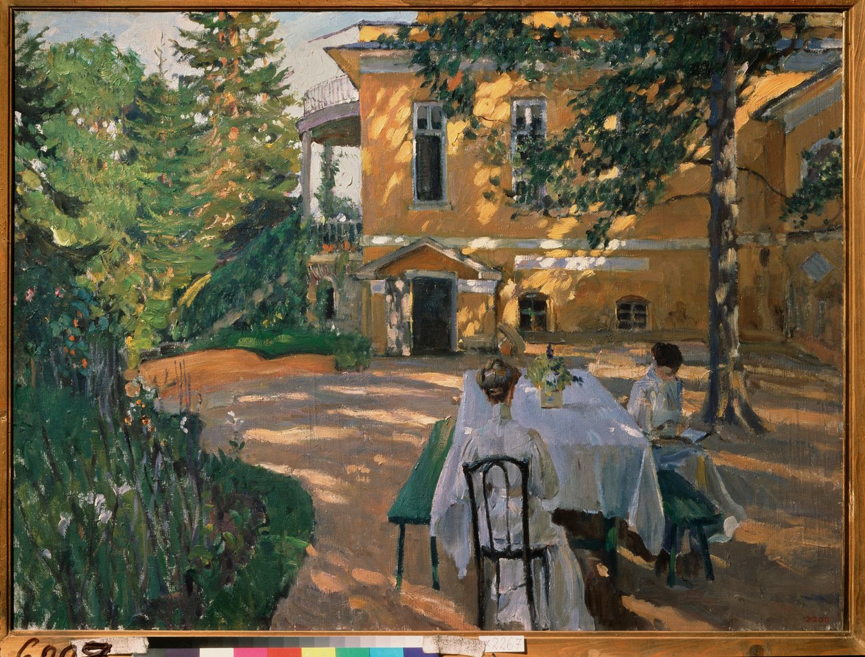 Om sommeren - Maleri af Sergei Arsenyevich Vinogradov (1869-1938), olie på lærred af Sergei Arsenevich Vinogradov