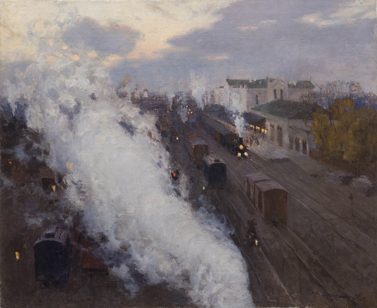 Kharkov banegård, 1892 af Sergei Arsenevich Vinogradov
