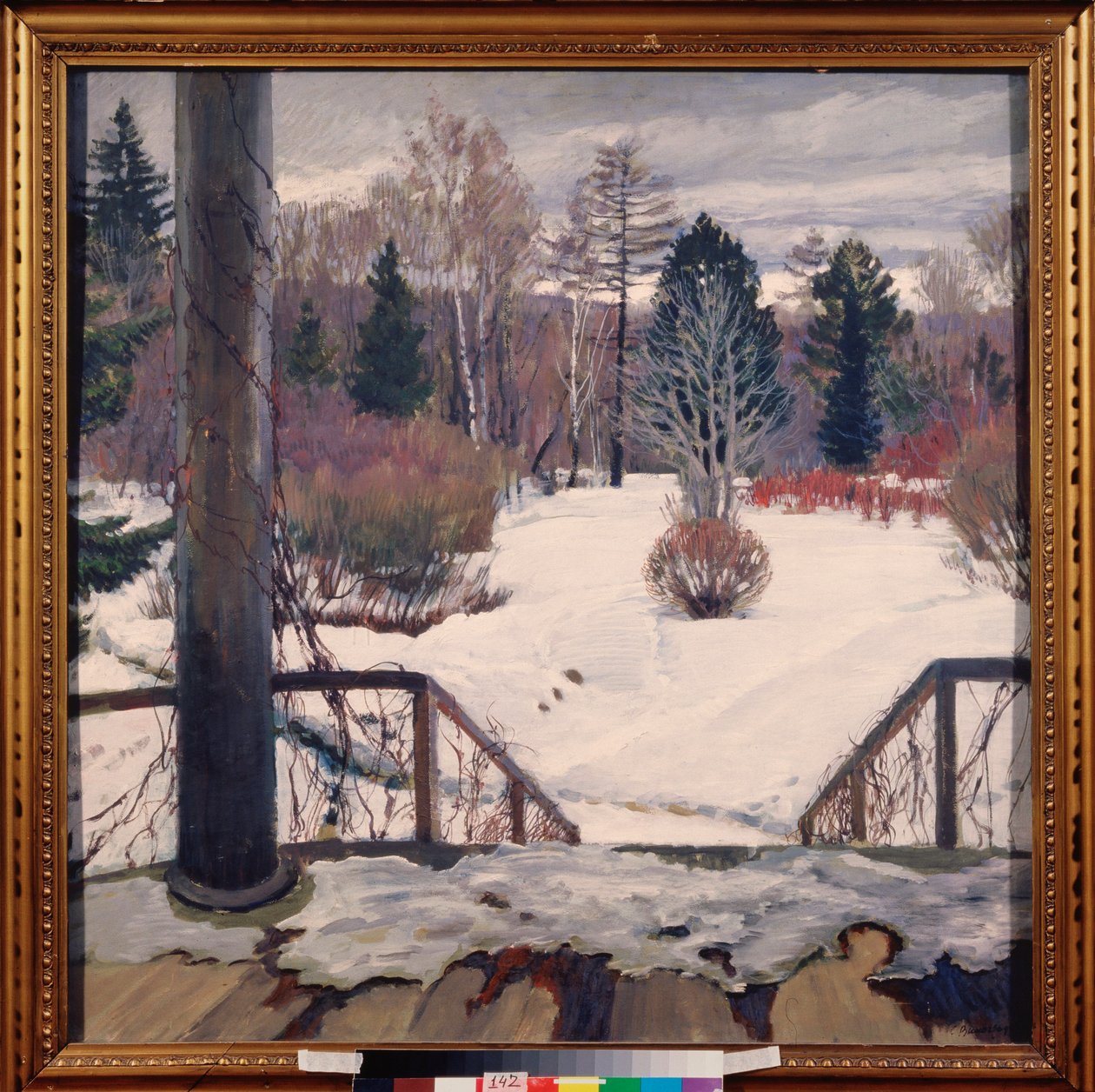 Foråret kommer - Maleri af Sergei Arsenyevich Vinogradov (1869-1938), olie på lærred af Sergei Arsenevich Vinogradov