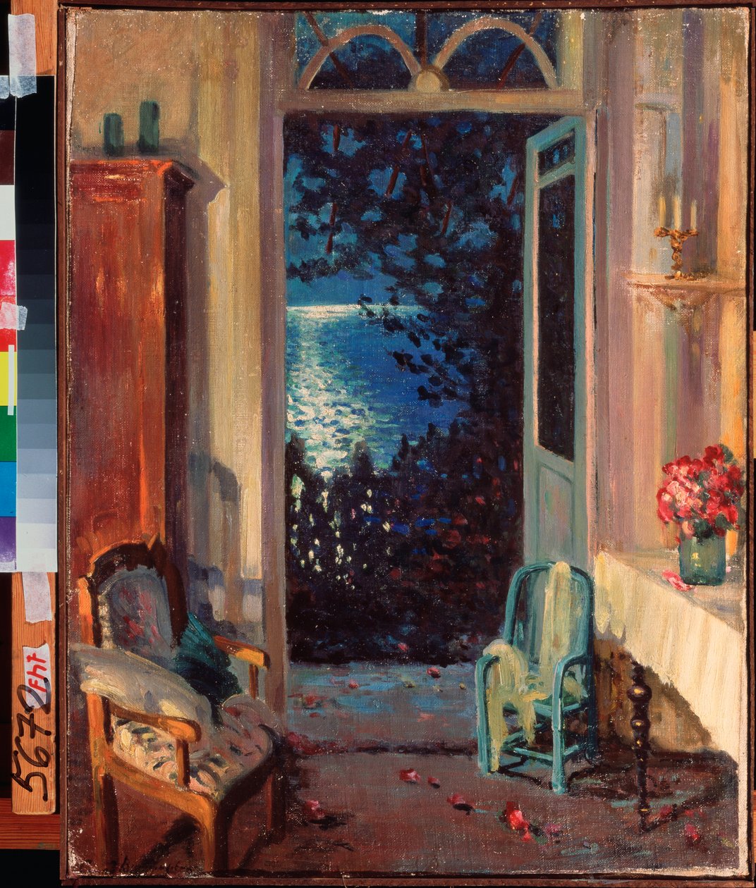 Southern night - Maleri af Sergei Arsenyevich Vinogradov (1869-1938), olie på lærred af Sergei Arsenevich Vinogradov
