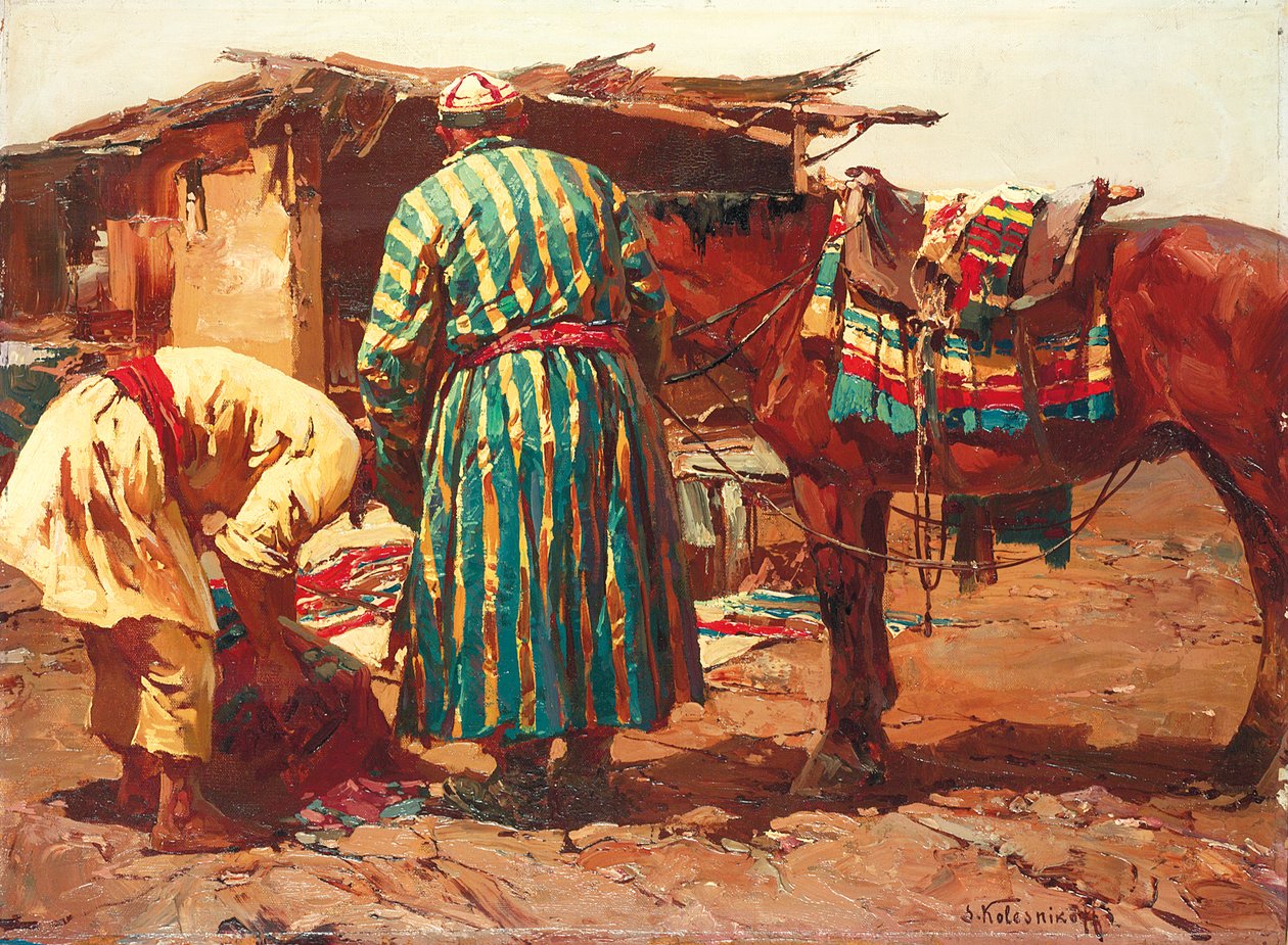 Sartes, Turkestan (olie på lærred) af Sergei Kolesnikoff