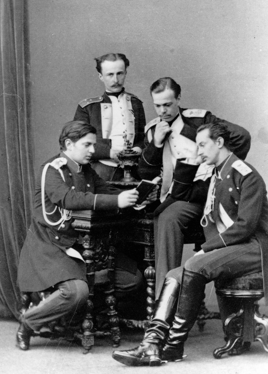Storhertugerne Alexander Alexandrovich og Vladimir Alexandrovich af Rusland, c1870-c1875 af Sergei Lvovich Levitsky