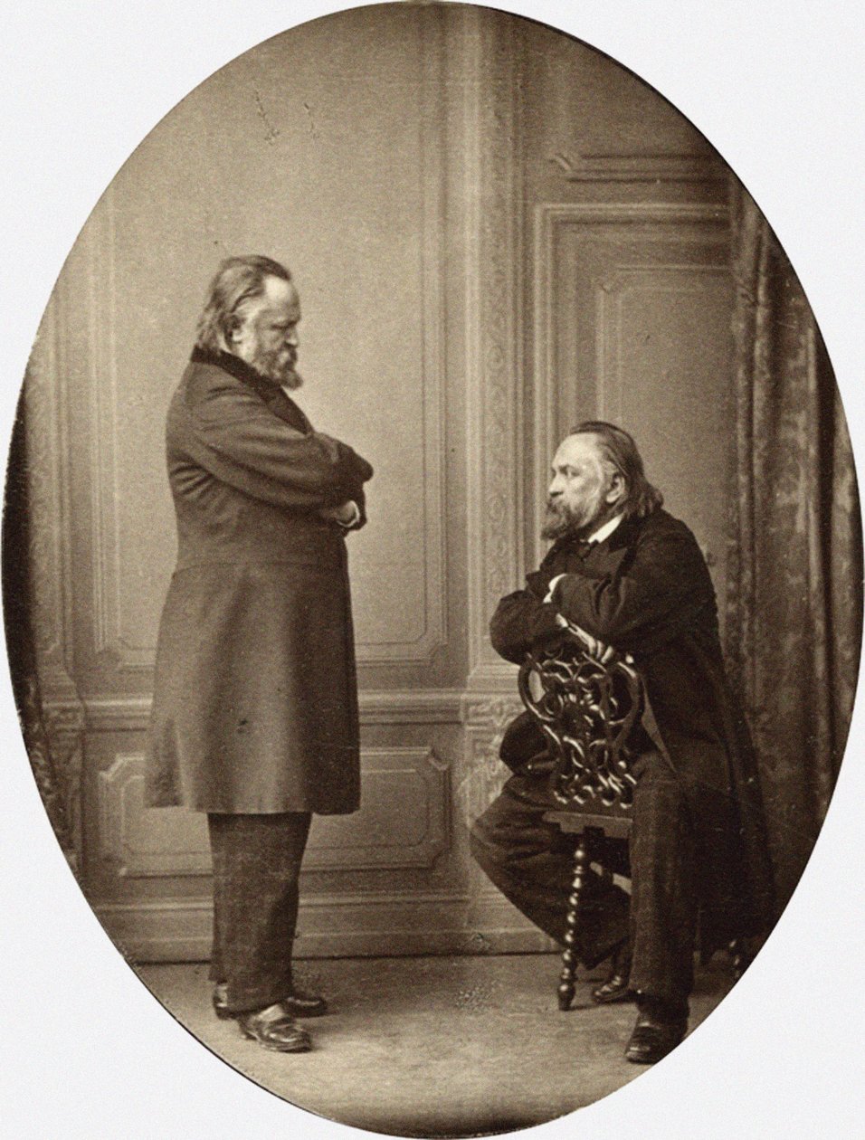 hjerter mod hjerter. Dobbeltportræt af Aleksandr Ivanovich Herzen 1812-1870, 1865 af Sergei Lvovich Levitsky