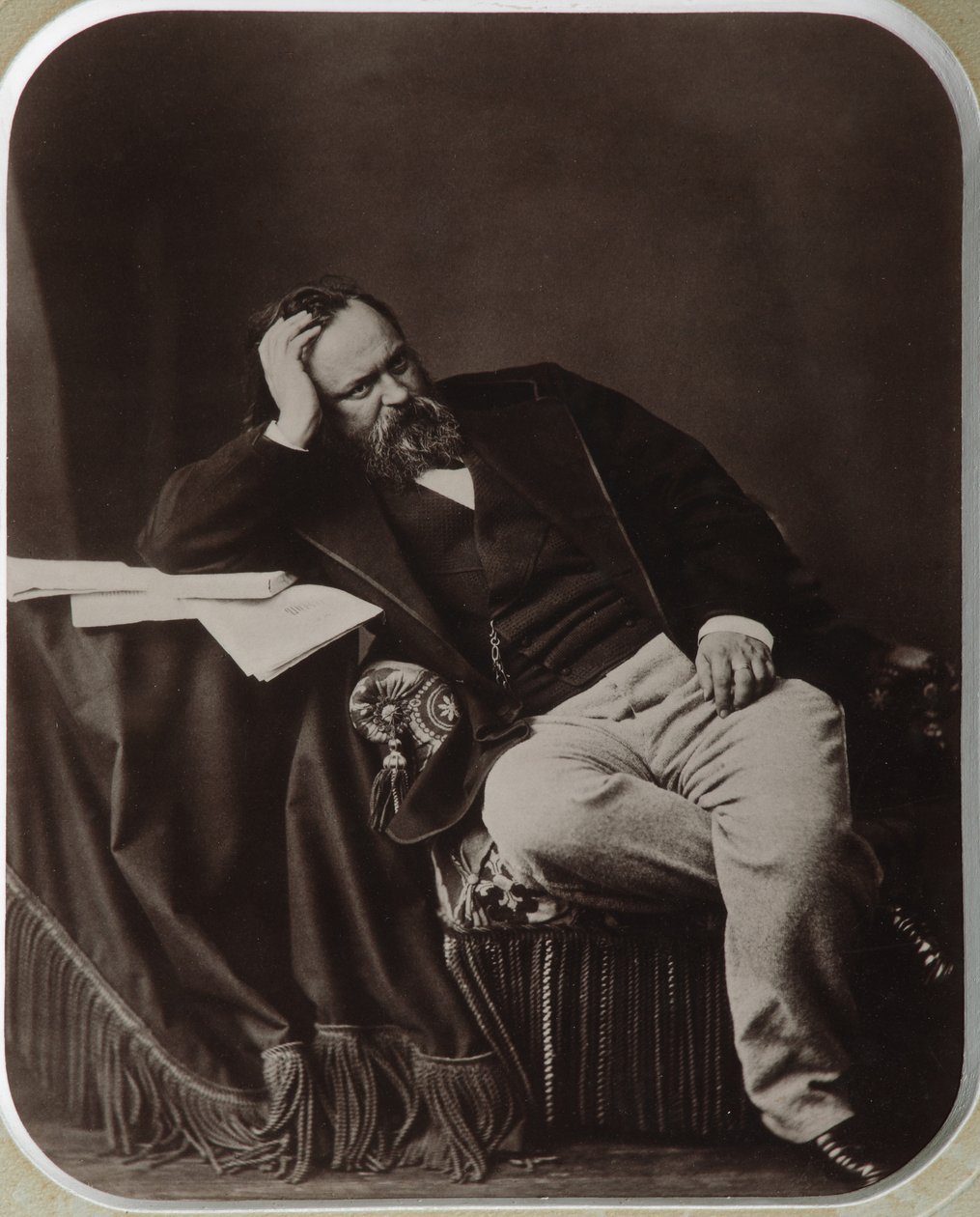 Portræt af Aleksandr Ivanovich Herzen 1812-1870, 1861 af Sergei Lvovich Levitsky