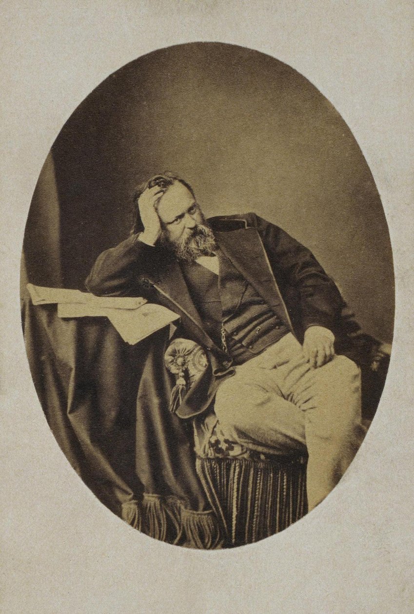 Portræt af Aleksandr Ivanovich Herzen 1812-1870, ca. 1861 af Sergei Lvovich Levitsky
