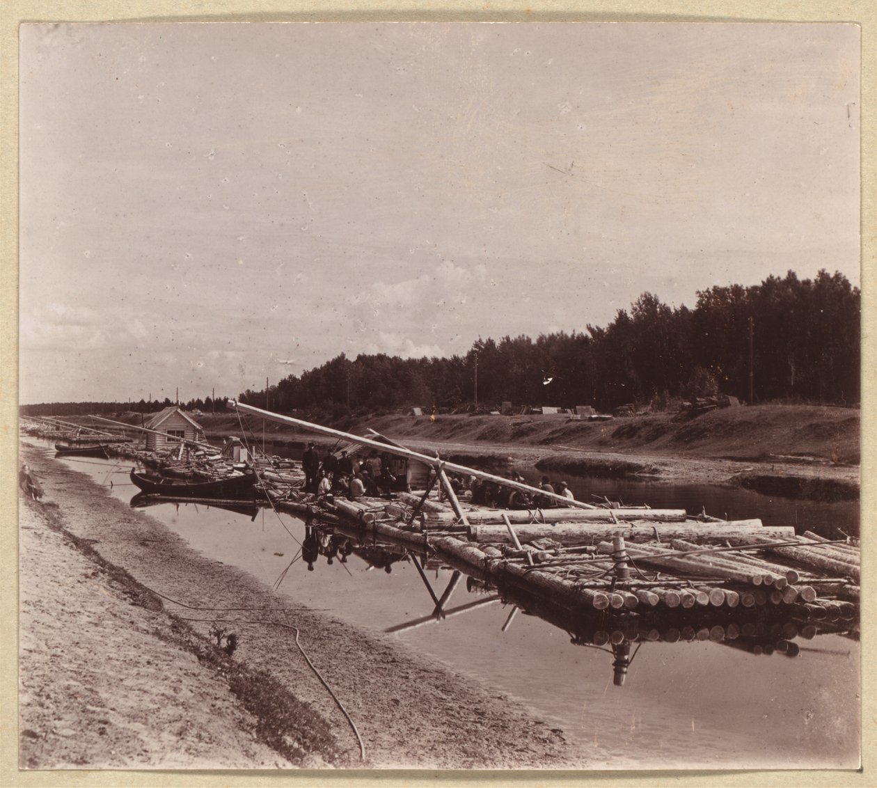 Træflåder, Volga-Baltic Waterway, Rusland af Sergei Mikhailovich Prokudin Gorskii