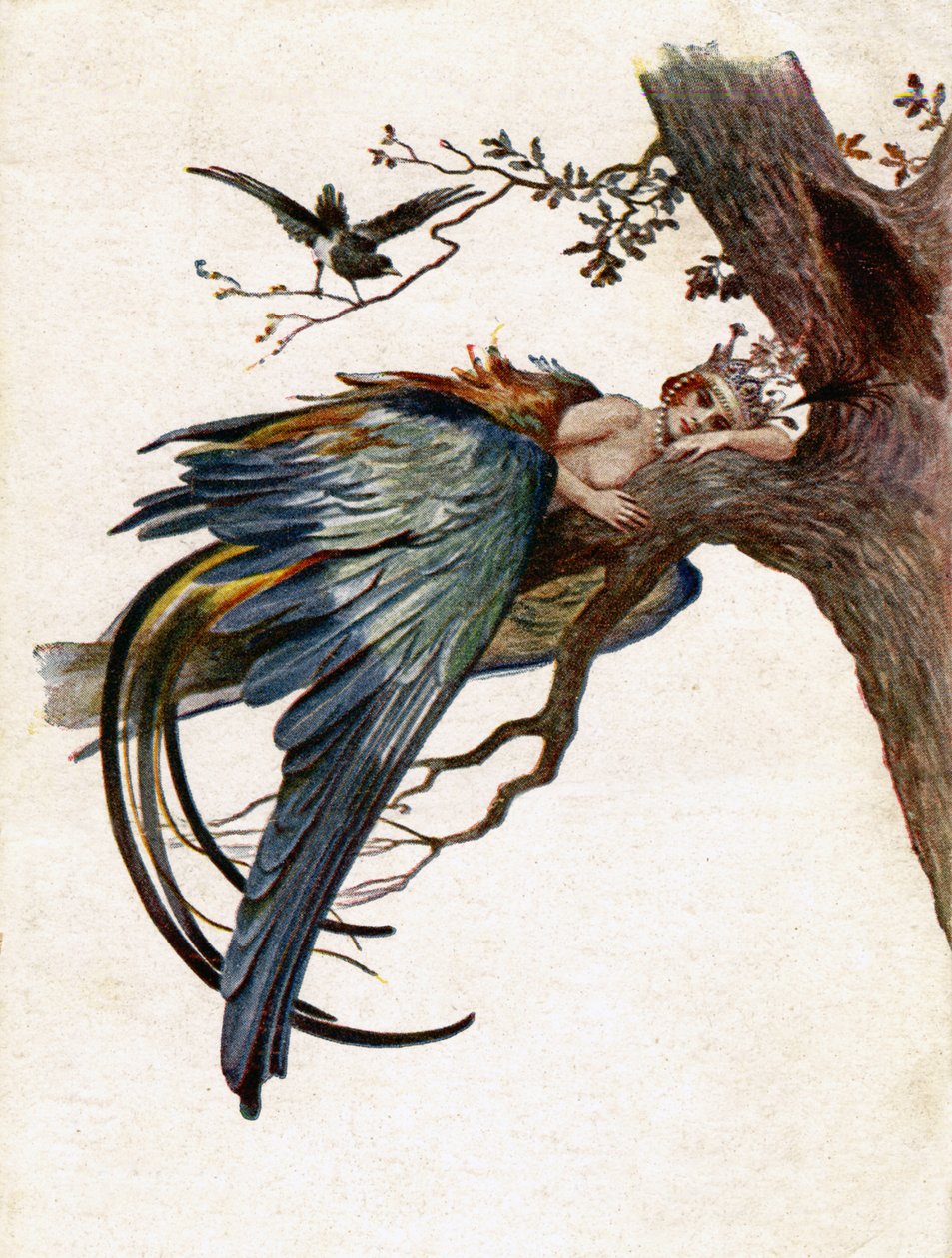 Litteratur. Eventyr. Den blå fugl. Illustration af J. Solomko, Tjekkiet af Sergei Sergeevich Solomko