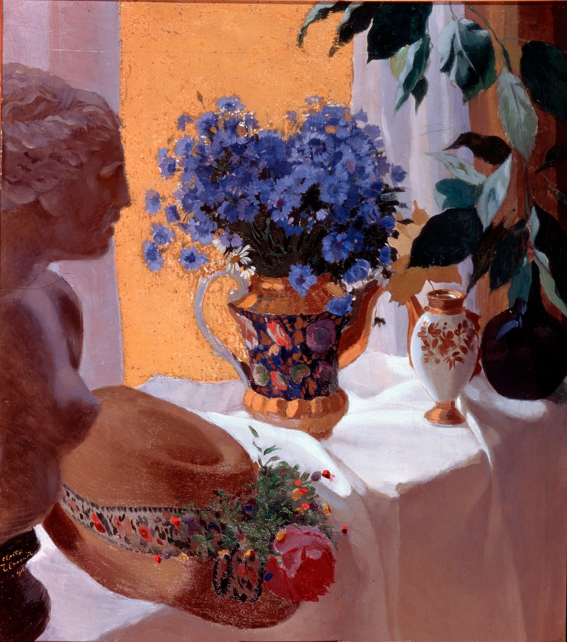 ""Nature morte"" Peinture de Sergei (Serge) Tchekhonine (1878-1936) 1916 Statens Frilandsmuseum for Historie, Arkitektur og Kunst, Pskov af Sergei Tchekhonine