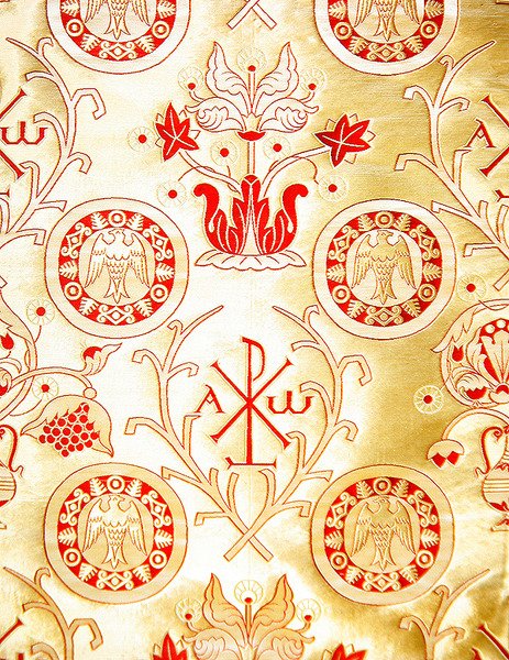 Olovyanishnikov Manufactory Gold Satin, begyndelsen af det 20. århundrede (tekstil) af Sergei Vashkov