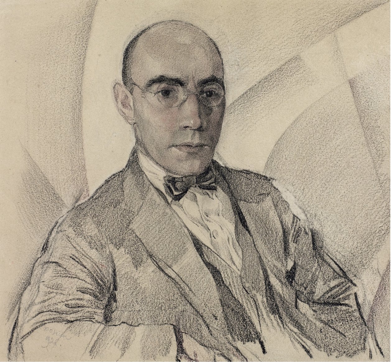 Portræt af kunstneren og fotografen Miron Sherling 1880-1958 af Sergei Vasilevich Chekhonin