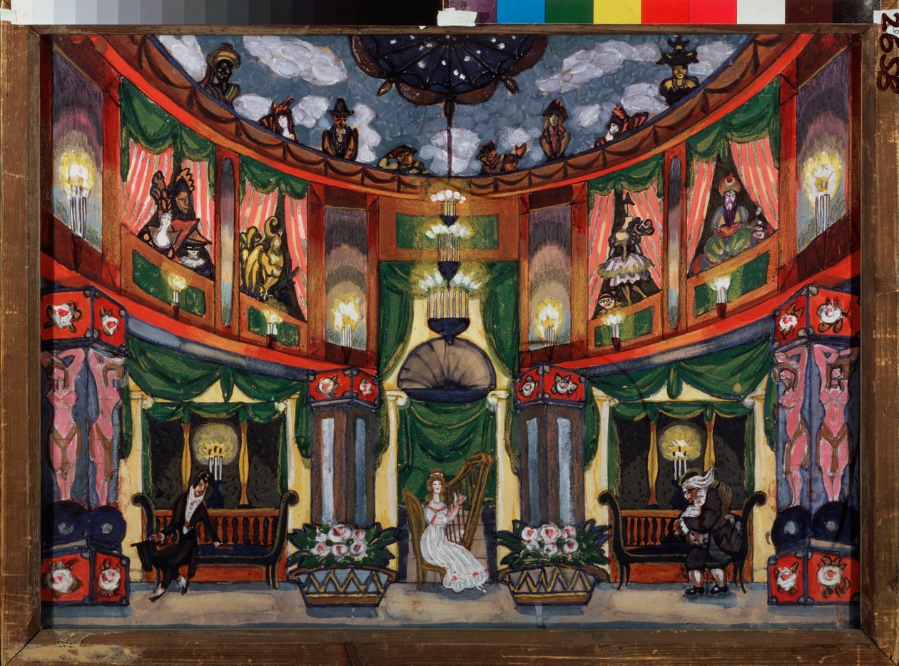 Forberedende dekoration til operaen ""Les contes d