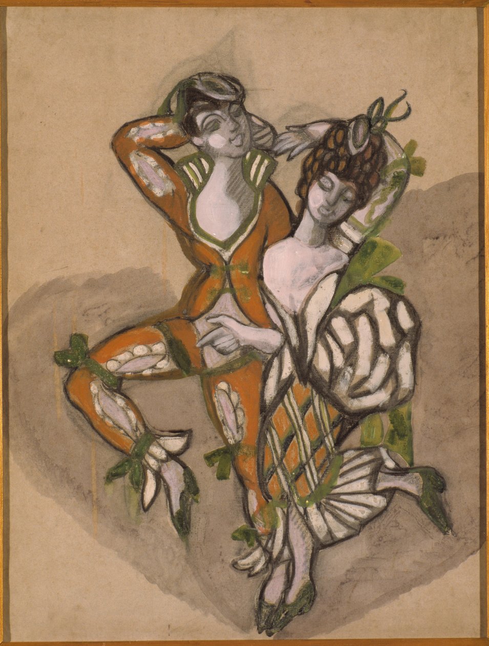 Kostumedesign til teaterstykket Figaros bryllup af P. de Beaumarchais, 1915. af Sergei Yurievich Sudeykin