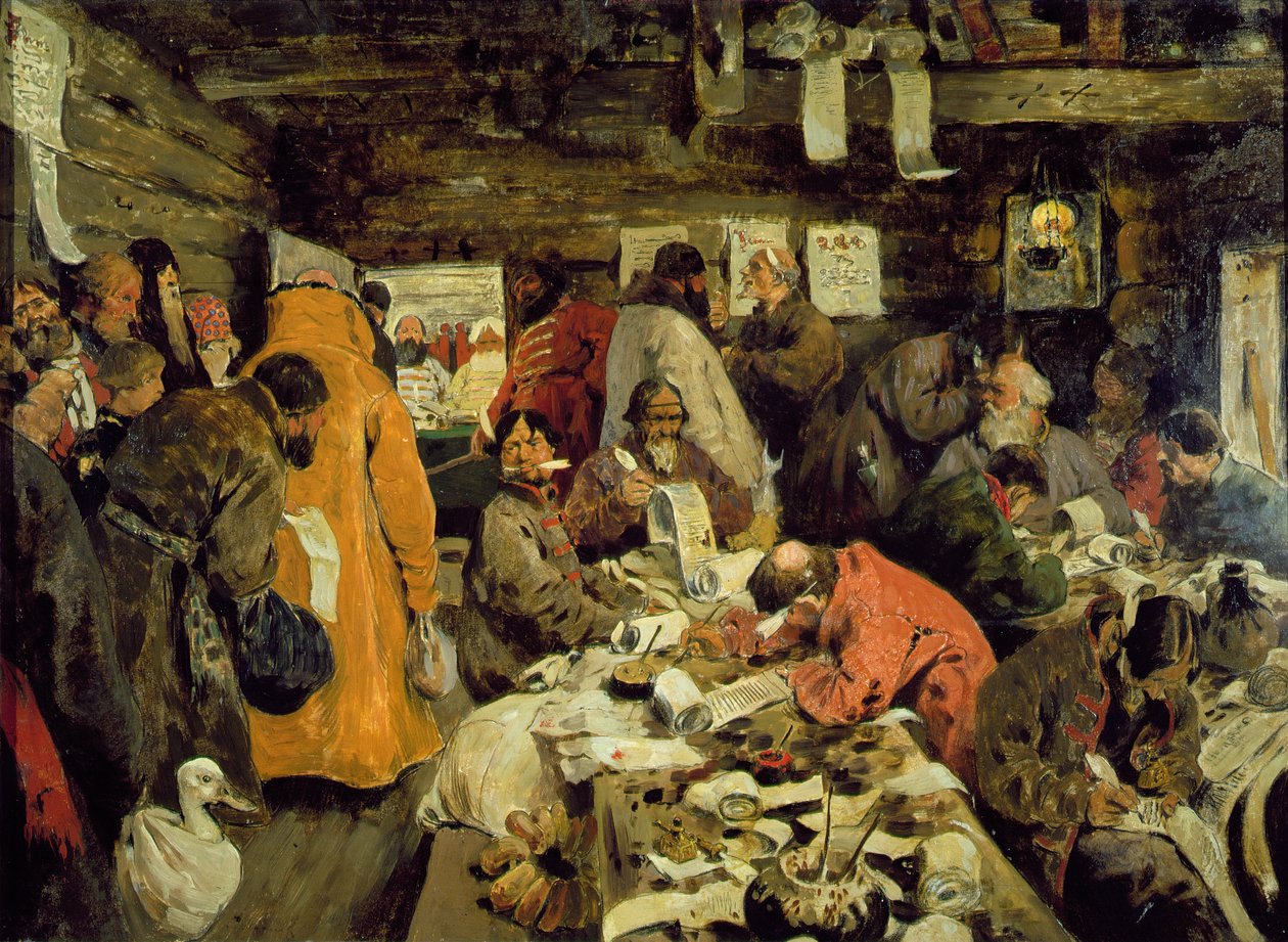 Et advokatkontor i Muscovite Times, 1907 af Sergej Vasilevic Ivanov