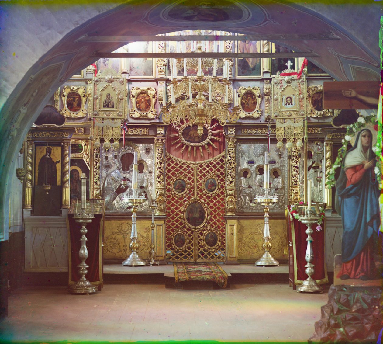 Ikoner ved Borodino kirke, 1905-1915 af Sergey Prokudin Gorsky