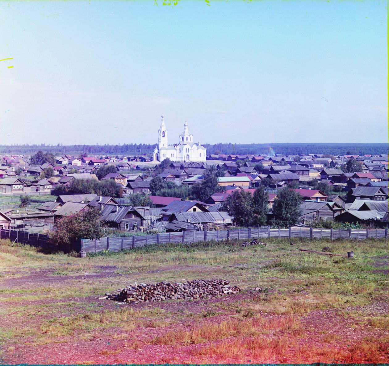Ekaterinburg, hvor zaren og hans familie blev skudt i 1918, 1905-1915 af Sergey Prokudin Gorsky