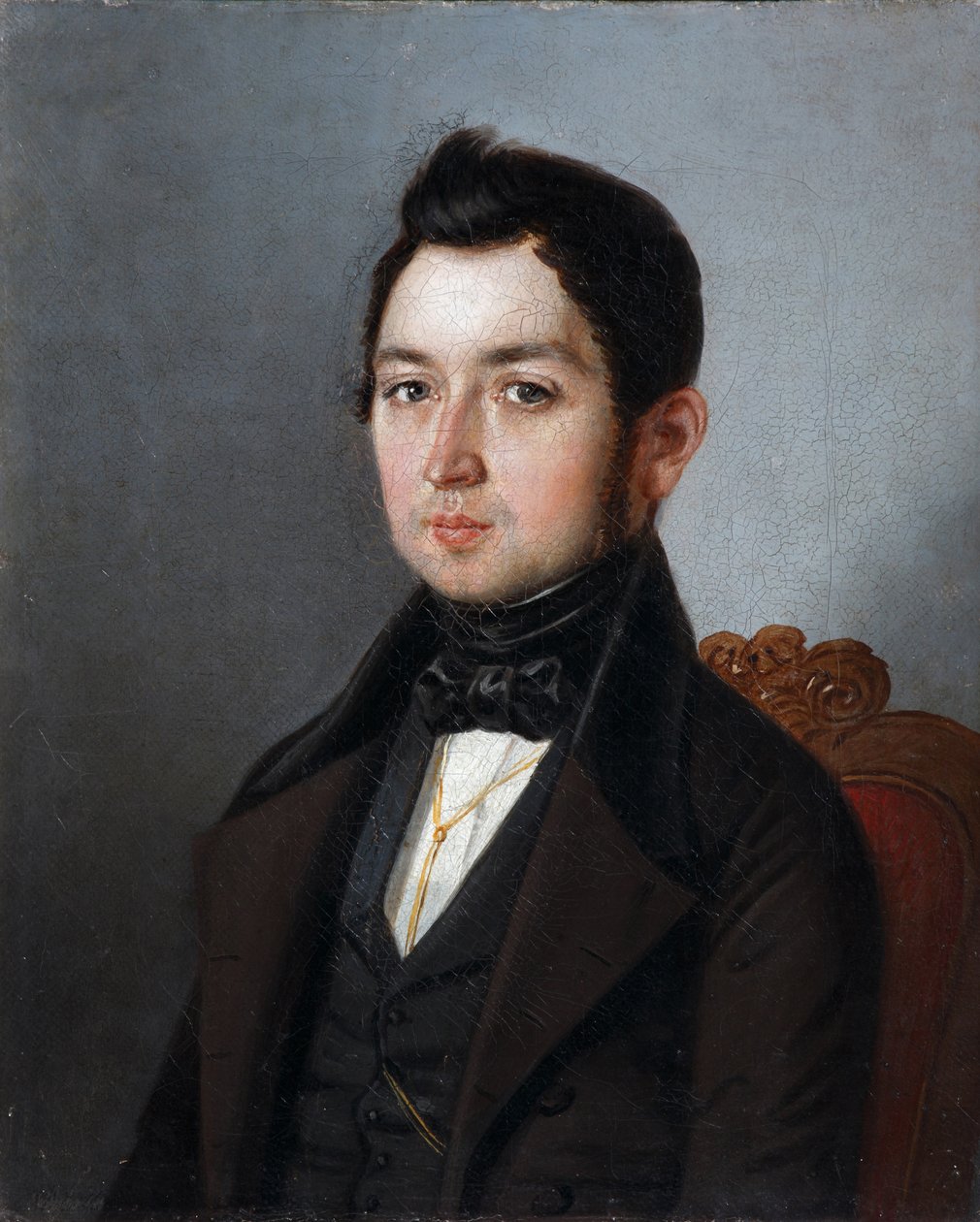 Portræt af Ivan Ivanovich Molnar 1802-1872, 1840 af Sergey Ivanovich Khlobystayev