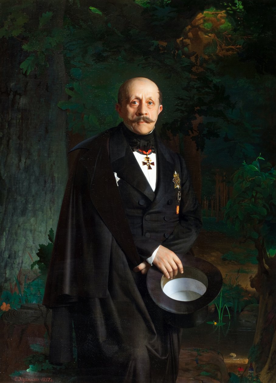 Portræt af Alexander Dmitriyevich Chertkov 1789-1858, 1857. af Sergey Konstantinovich Zaryanko