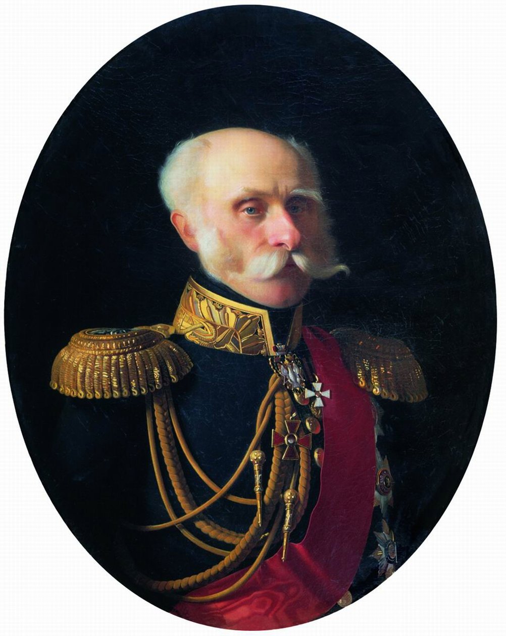 Portræt af grev Fjodor Petrovich Litke 1797-1882 af Sergey Konstantinovich Zaryanko