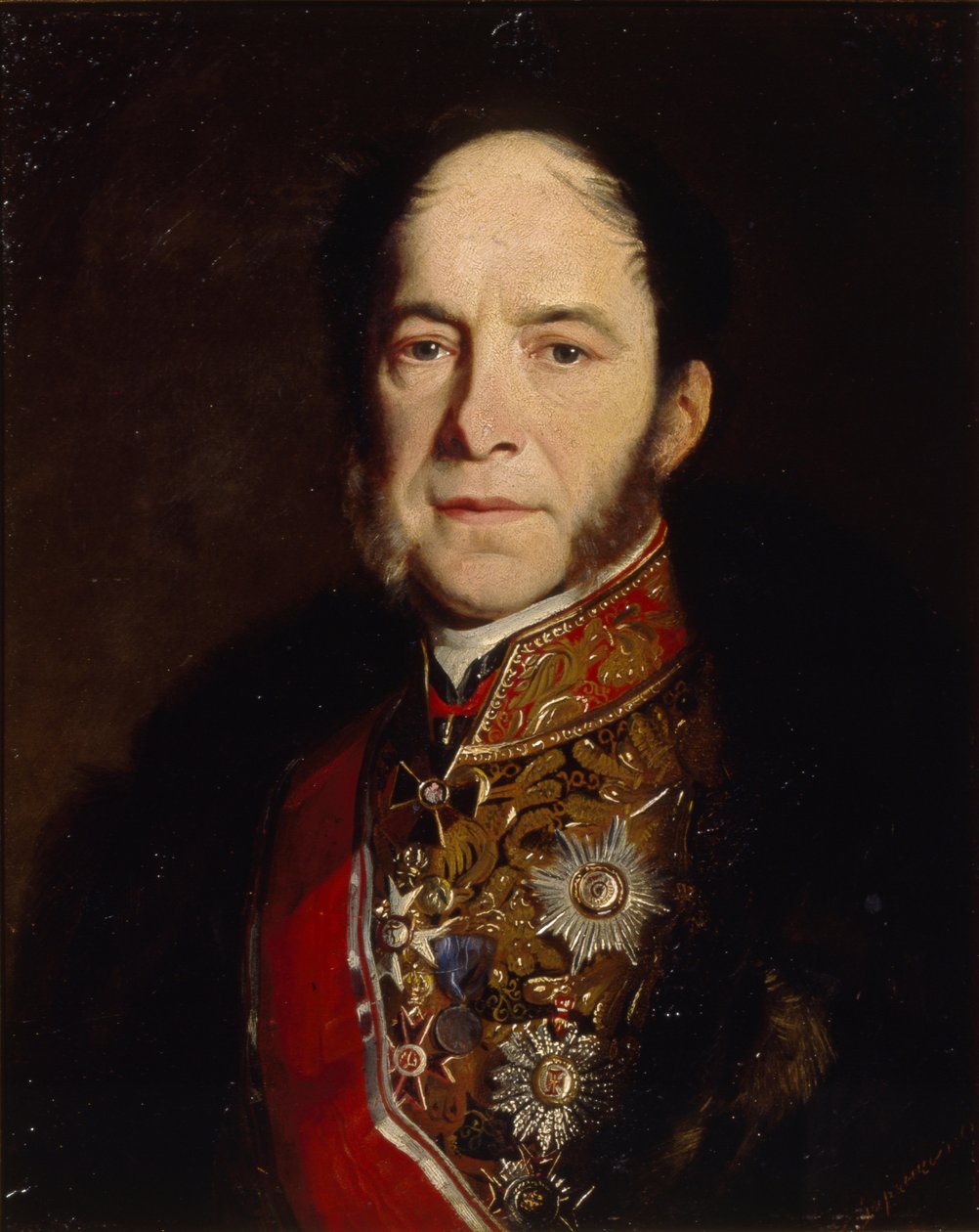Portrait of the General admiral Kondrati Kondratievich Stoffregen 1817-1873, 1867 af Sergey Konstantinovich Zaryanko