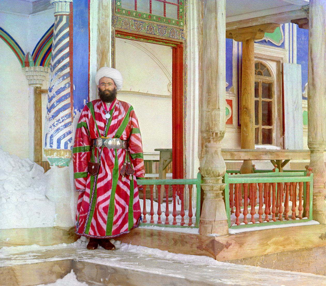 En minister for Emiratet Bukhara i formel påklædning, ca. 1910 (foto) af Sergey Prokudin Gorsky