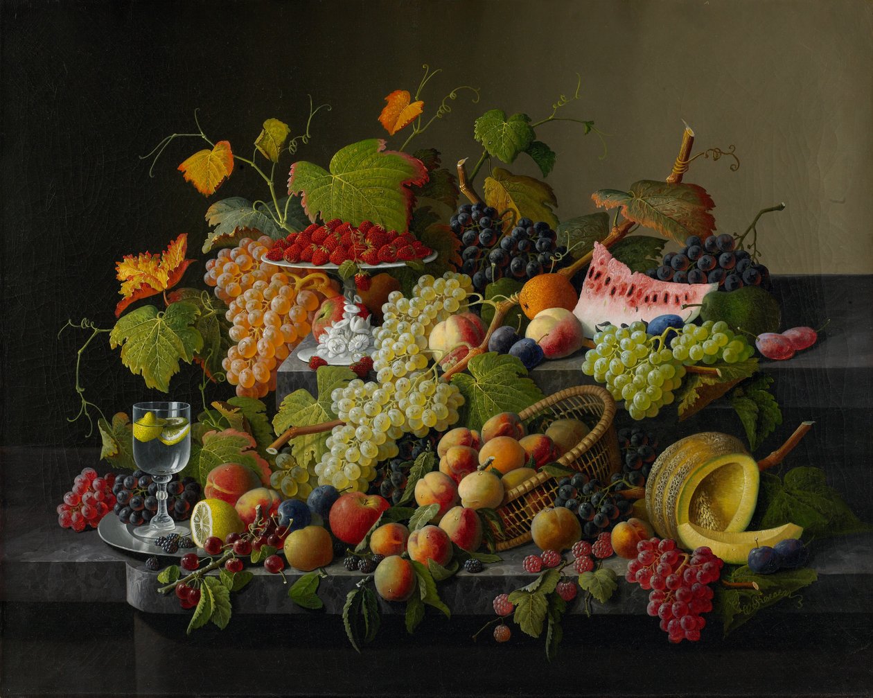 Rigelig frugt, 1858 af Severin Roesen