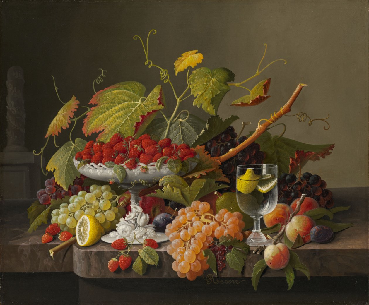 An Abundance of Fruit, ca. 1860 (olie på lærred) af Severin Roesen