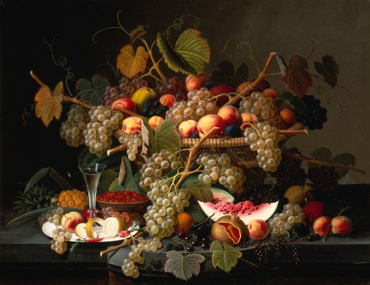 Stilleben med frugt, 1852. af Severin Roesen