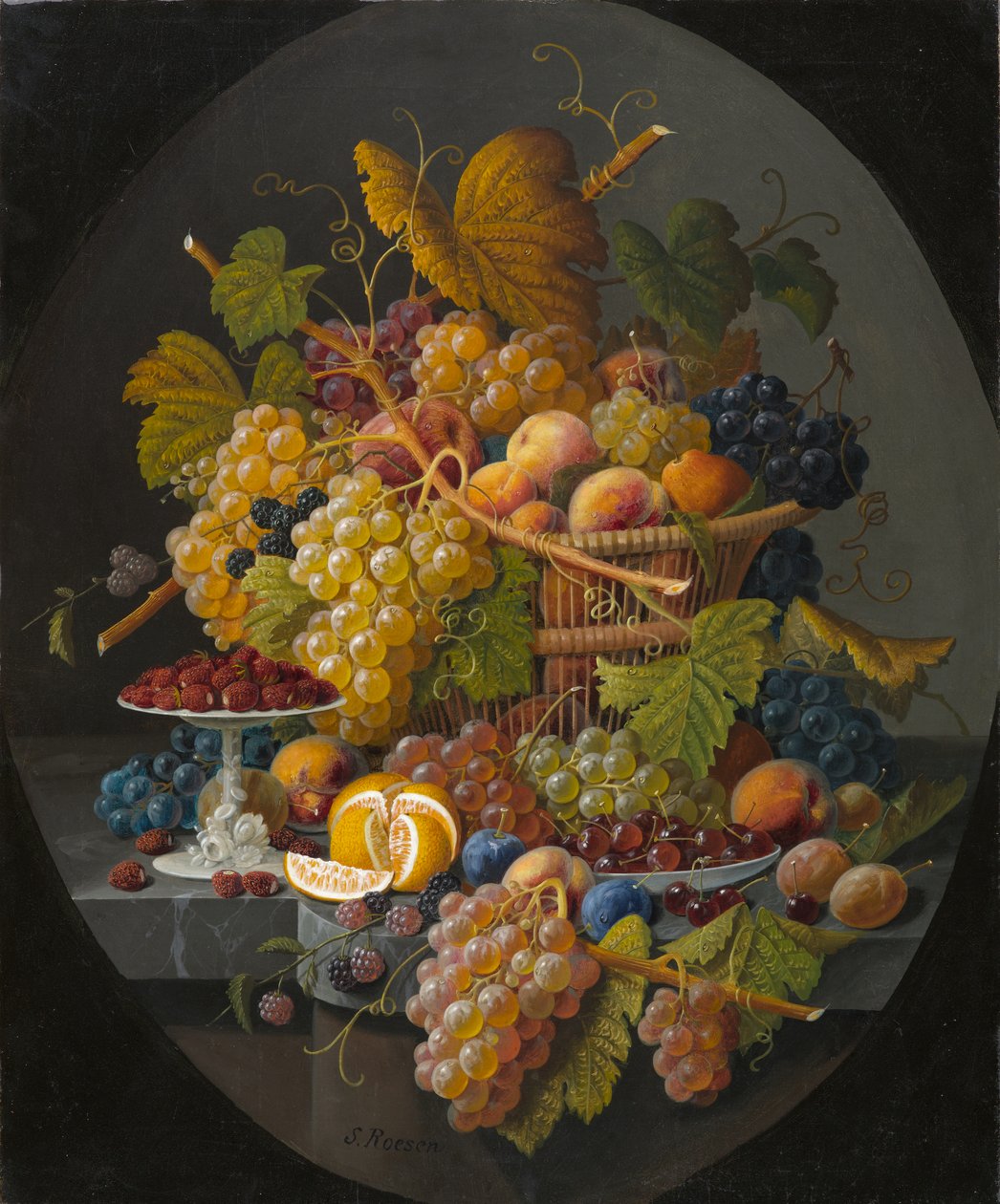 Stilleben med frugt, c.1855-1860 af Severin Roesen